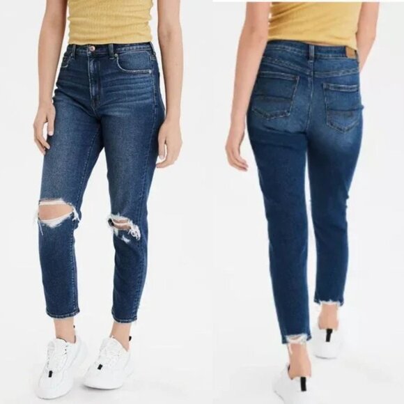 American Eagle - Curvy Mom Jean Stretch 2321 | Size 6 Short | Breezy Blue - Picture 2 of 15